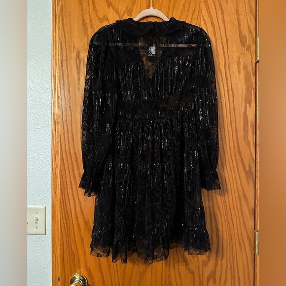 Maje Reville Sequin Lace Mini Dress - NWT - Size 38 (US 6) - Picture 6 of 15